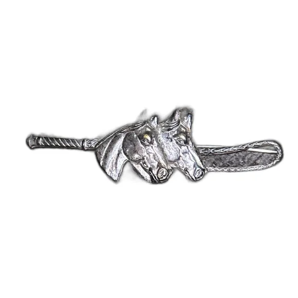 Vintage Silver Horse Head Brooch Pin - Picture 2 of 4